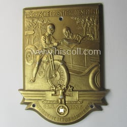 Commemorative N.S.K.K.-related car-plaque (ie. 'Erinnerungs- o. nichttragbare Kfz-plakette')...