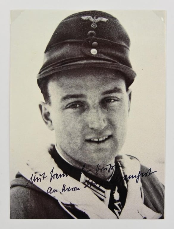 Signature of Wehrmacht Heer KC&OLC Recipient 'Josef-Georg Mulzer '
