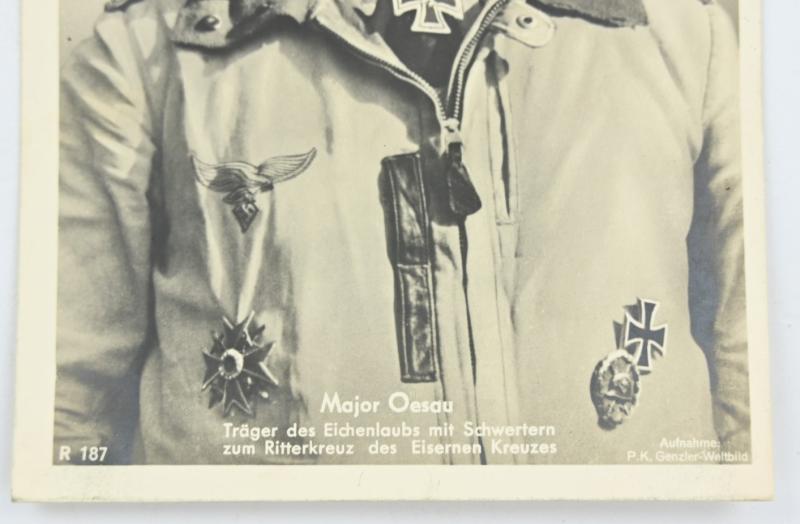 German Knight's Cross recipient Postcard 'Major Oesau'