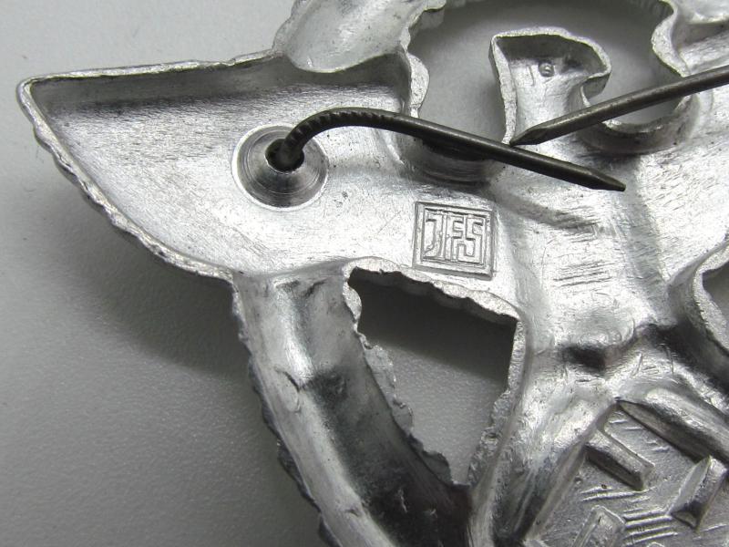 Polizei eagle cap badge in aluminum by JFS