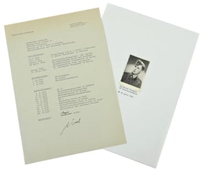 Signature of Waffen-SS KC Recipient 'Karl-Heinz Gieseler'