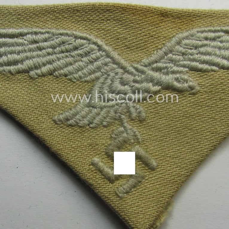 'Virtually mint- ie. unissued' example of a: WH (Luftwaffe) 'tropical'-issue breasteagle as was intended for usage onto the tropical-shirts