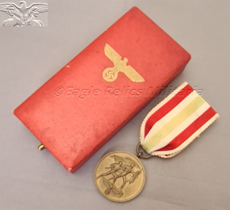 Boxed Memel Medal Slanted "G" Type 1 - Medaille zur Erinnerung an die Heimkehr des Memellandes 22. März 1939