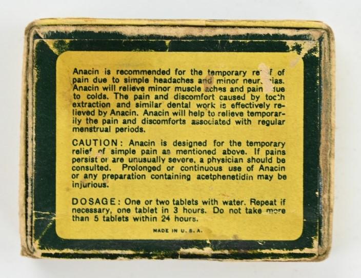 US WW2 Anacin Tablets