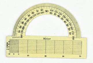 German WH Mapcase Measurement Tool