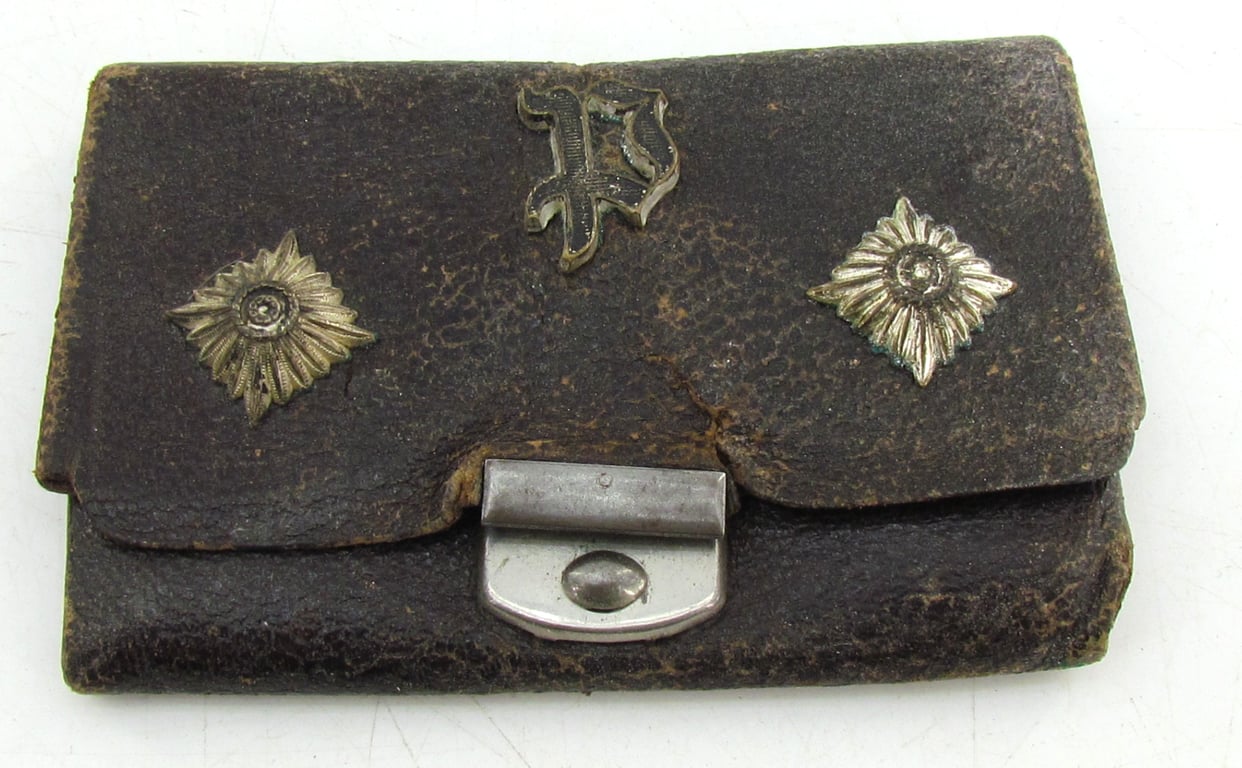 Wehrmacht Soldier Wallet with Panzerjäger cypher and 2x rank pips