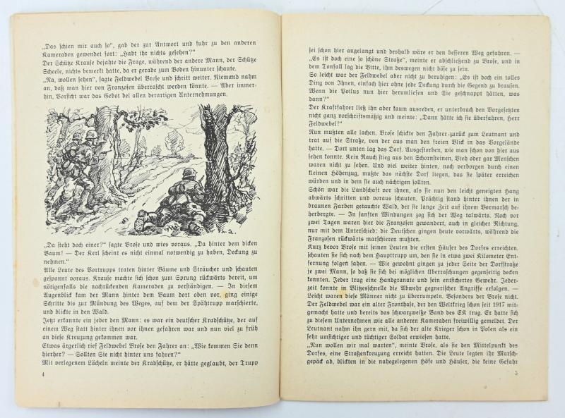 German Hitler Youth Booklet 'Die uberraschten Poilus'