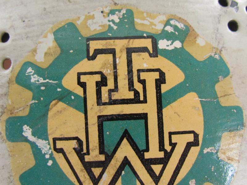 Original Steel Air Raid Gladiator Helmet Used by THW