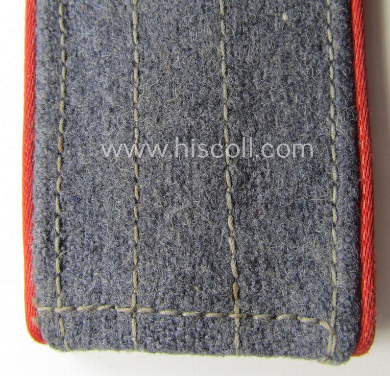 Single - but nevertheless scarcely encountered! - WH (Luftwaffe) later-war period- (ie. 'simplified'- ie. 'M44- o. M45'-pattern-) EM-type shoulderstrap as was intended for a: 'Soldat der Flak-Artillerie-Trpn.'