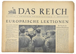 German Newspaper “Das Reich” January 1944