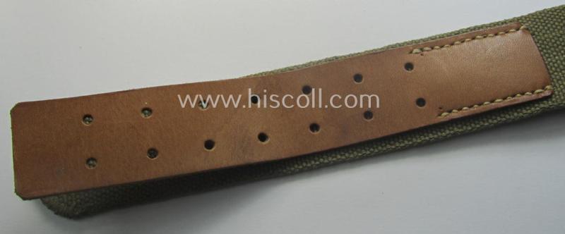 WH (Heeres ie. LW etc.) 'tropical-issue'- belt (ie. 'Koppelriemen') being a 95 cms.-sized- and neatly 'RbN.'-numbered example