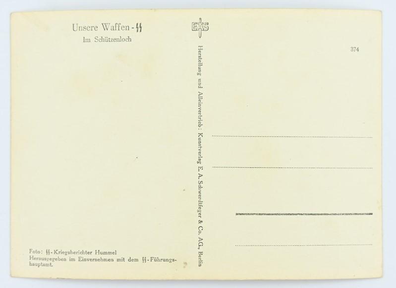 German Waffen-SS Kriegsberichter Postcard 'Unsere Waffen-SS'