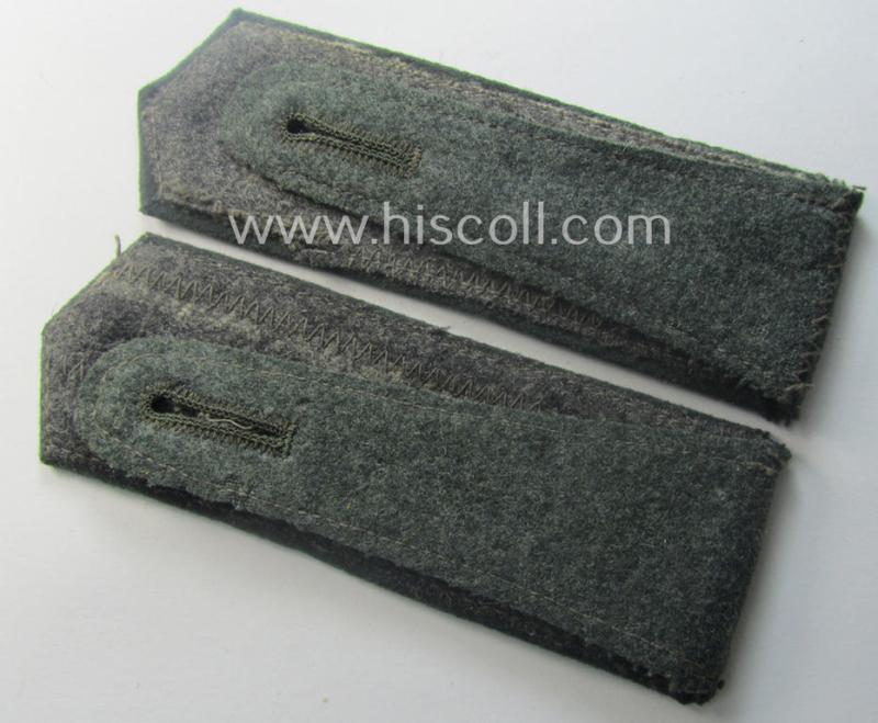 Pair of WH (Heeres), early- (ie. pre-) war-period, 'M36- o. M40'-pattern (pointed-styled- and 'cyphered') so-called: EM-type shoulderstraps: 'Soldat des Infanterie-Rgts. 79'