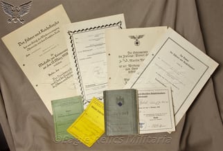 Wehrpass and Documents to Martin Nebel Pioneer