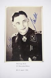 Signature of Waffen-SS Knight's Cross Recipient 'Philipp Wild'