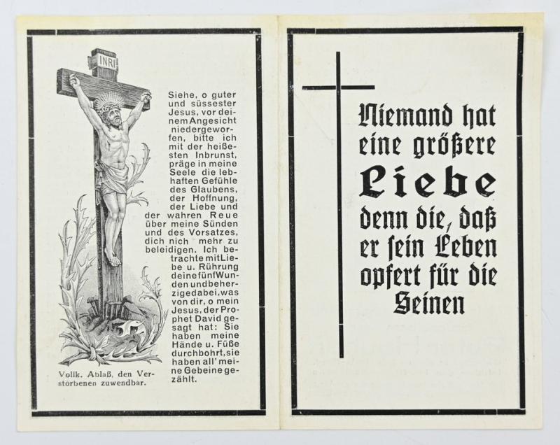 German WH Deathcard 'Peter Houben'