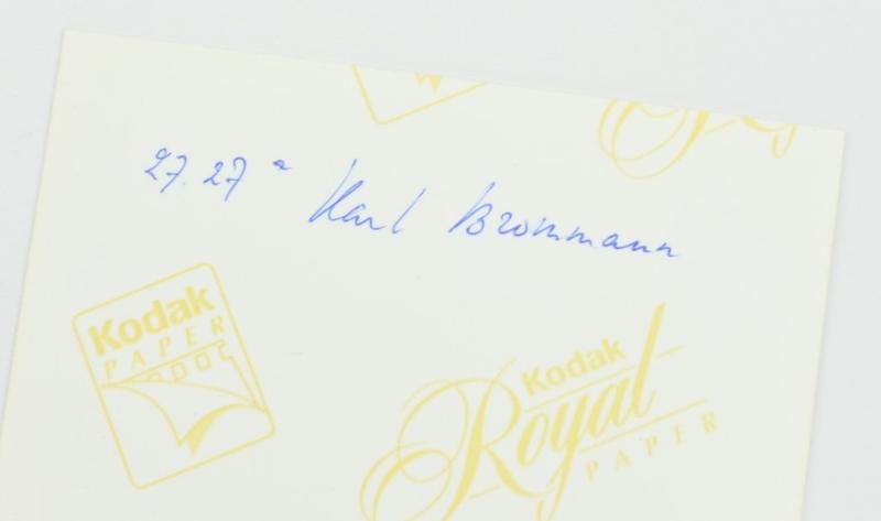 Signature of Waffen-SS Member 'Karl Brommann'