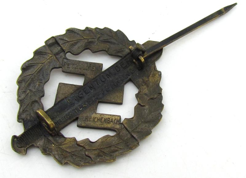 SA sport badge in bronze by Petz & Lorenz