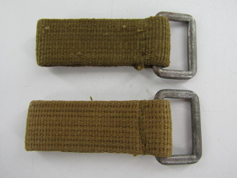 2 x Wehrmacht tropical ‘Afrikakorps’ D-ring in webbing