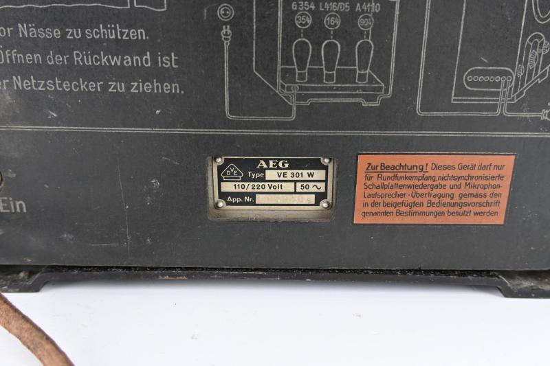 German Third Reich Era Civil Radio 'Volksempfanger VE301'