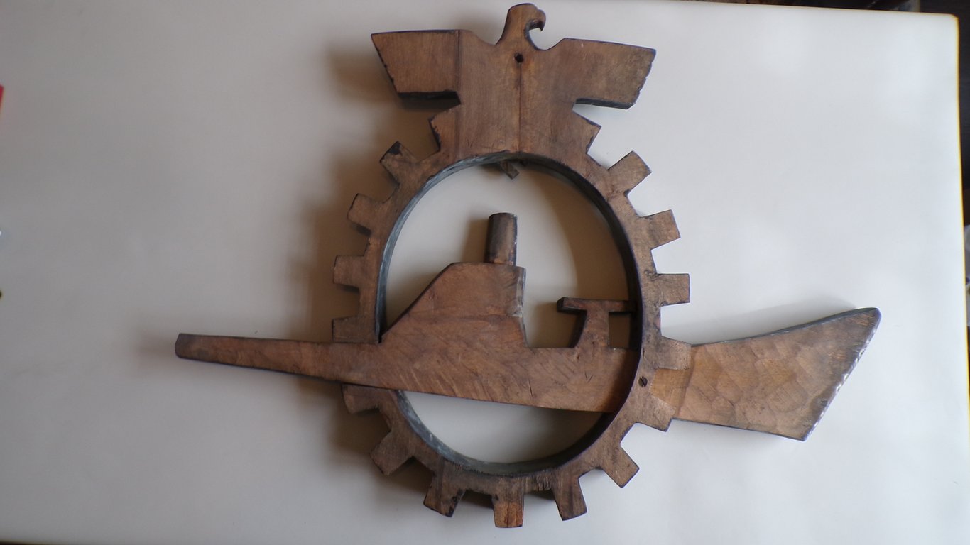 Kriegsmarine Wooden U-Boat Presentation Wall Plaque (71x52 cm)