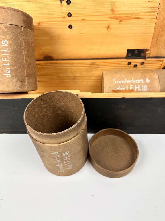 Wooden Ammo box Sonderkart.6le.F.H. 18