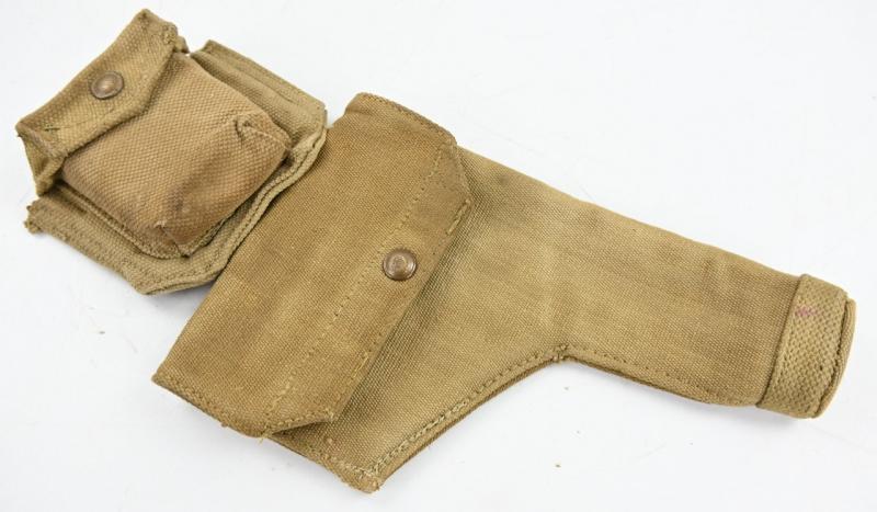 British WW2 Revolver Holster with Ammo Pouch