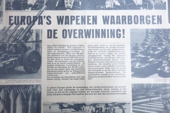German/Dutch Poster "Europa's wapenen waarborgen de overwinning!"