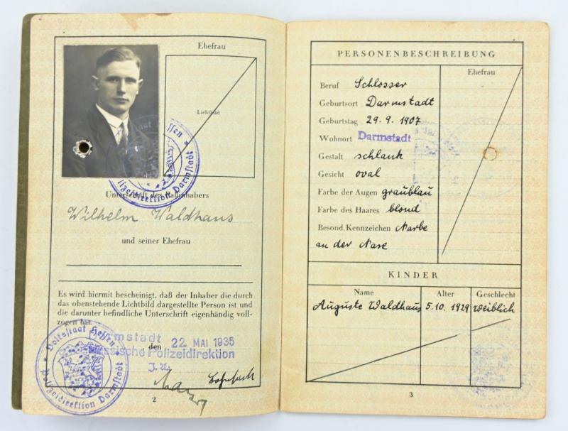 German Third Reich Travelcard 'Wilhelm Walthaus'