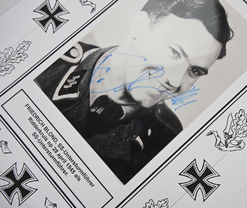 Signature of Waffen-SS KC Recipient 'Friedrich Blond'