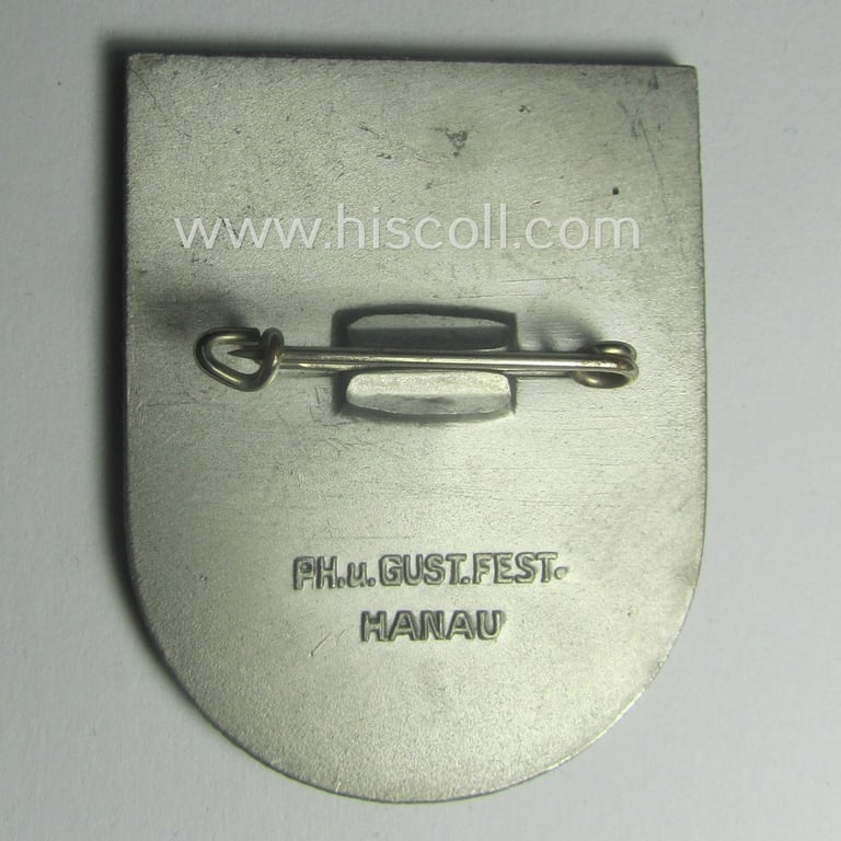 N.S.D.A.P.-related day-badge (ie. 'tinnie' or: 'Veranstaltungsabzeichen'): 'Gautag Hessen Nassau - Frankfurt am Main 1936'