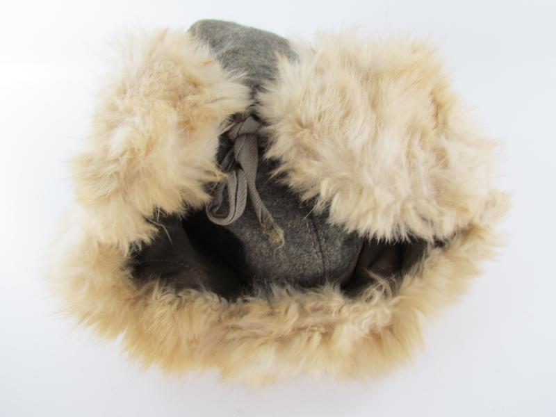 Wehrmacht ( Rabbit Fur )Winter Pelzmütze...Marked