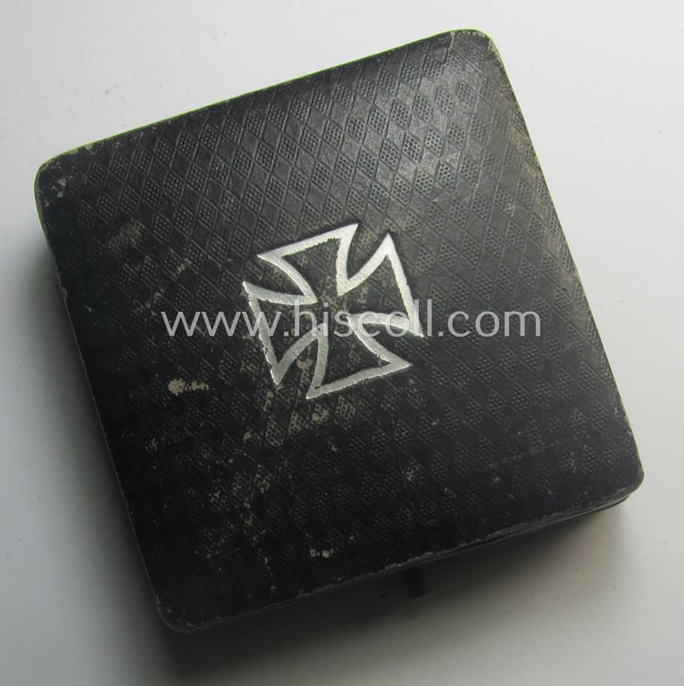 WWI-period, Iron Cross 1st class (or: 'Eisernes Kreuz 1. Klasse') being a nicely preserved- (and neatly maker- ie. 'KO'-marked!) example that came stored in its period-etui as found