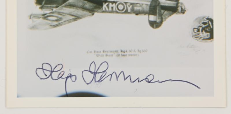 Signature of Luftwaffe KC-OLC&S Recipient 'Hajo Hermann'