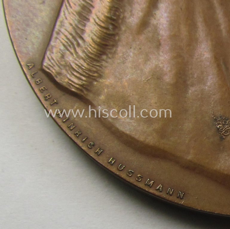 Superb - and very scarcely found! - 'Reichsnährstand'- (ie. 'RNSt.'-) related honorary-plaque (ie. 'Erinnerungs- o. nichttragbare Plakette') entitled: 'Der Reichsminister für Ernährung und Landwirtschaft - Für Süchterliche Leistungen'