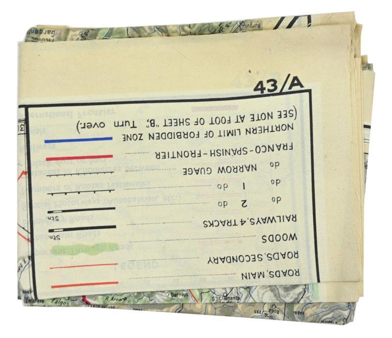 USAAF WW2 Pilot Escape Map 43A/B