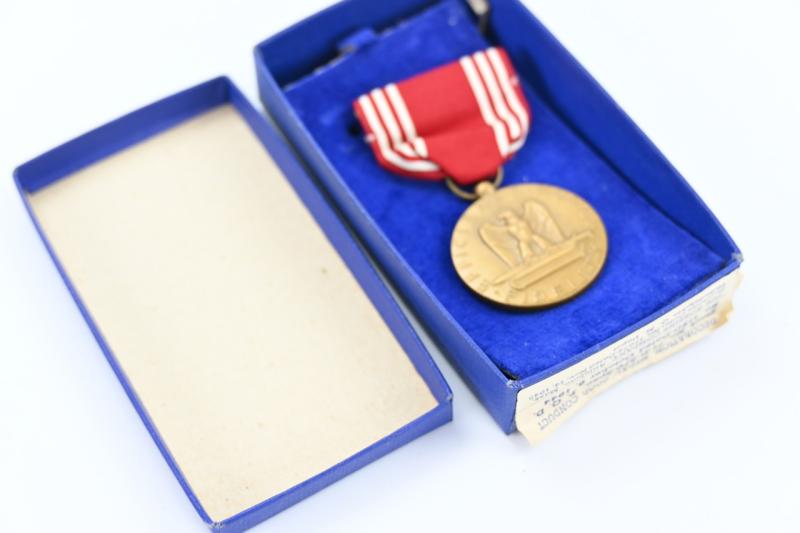 US WW2 Named Good Conduct Medal in Box