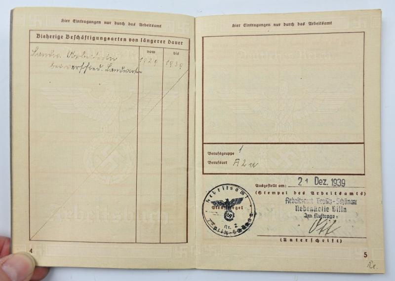 German Third Reich Workerspass