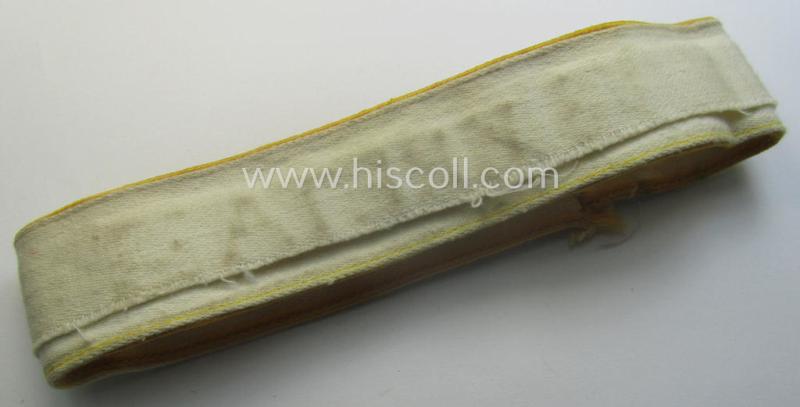 WH cuff-title (ie. 'Ärmelstreifen') entitled: 'Kreta' (being an example that comes in a clearly issued-, worn- and/or most certainly once tunic-attached, condition)