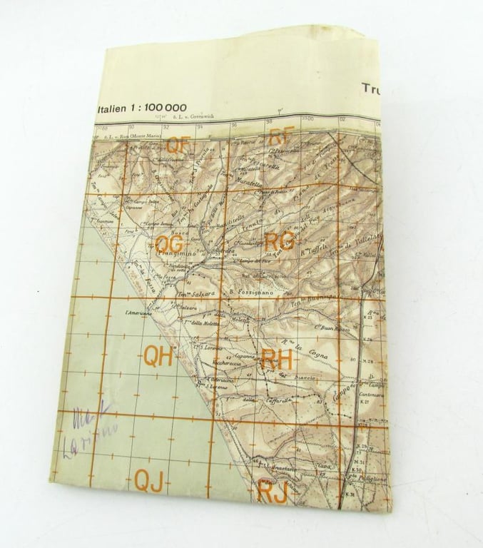 Wehrmacht "Truppenkarte" Littoria ( Italy ) 1943