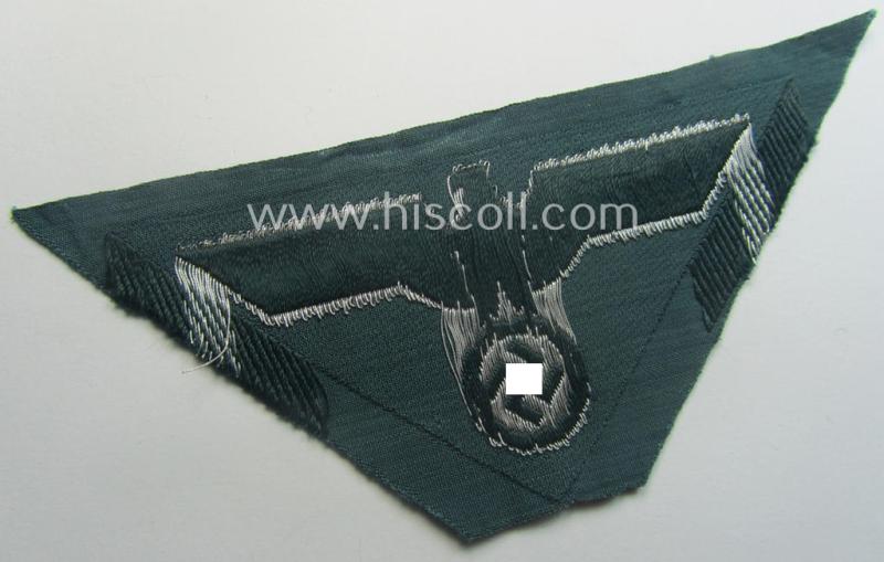 Later-war-period, WH (Heeres) officers'-pattern so-called: 'M44'-pattern- and/or: trapezoid-shaped breasteagle ie. 'Brustadler für Offiz. des Heeres'