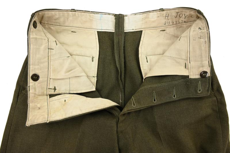 US WW2 Named M-1937 Wool Trousers