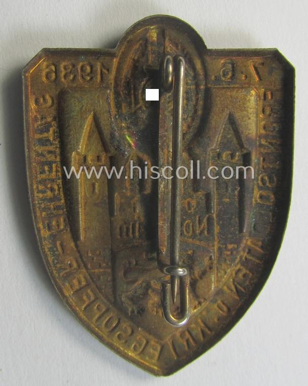 N.S.K.O.V.- (ie. WWI-veteran-) related day-badge (ie. 'tinnie'): 'Frontsoldaten u. Kriegsopfer-Ehrentag - Northheim - 7.6.1938'