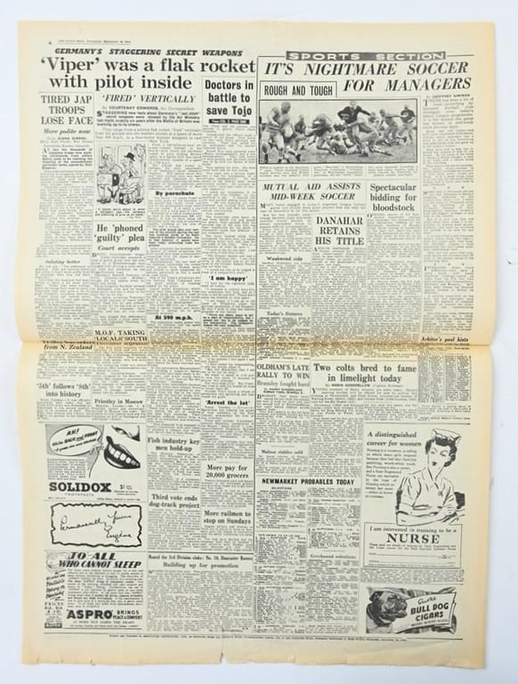 British WW2 Newspaper 'The Daily Mail'