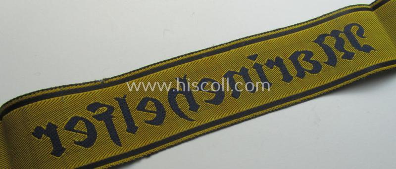 WH (KM) cuff-title (ie. 'Ärmelstreifen') entitled: 'Marinehelfer'