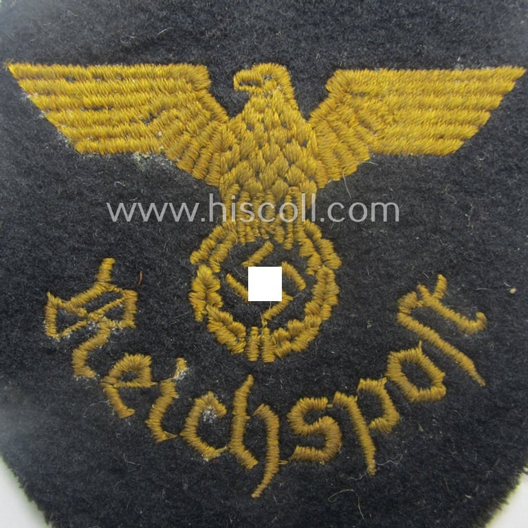 Unusual - truly used and actually scarcely seen! - example of a TR-period arm-insignia-piece as was specifically intended for usage by the various officials serving within: 'Deutsche Reichspost'-organisation