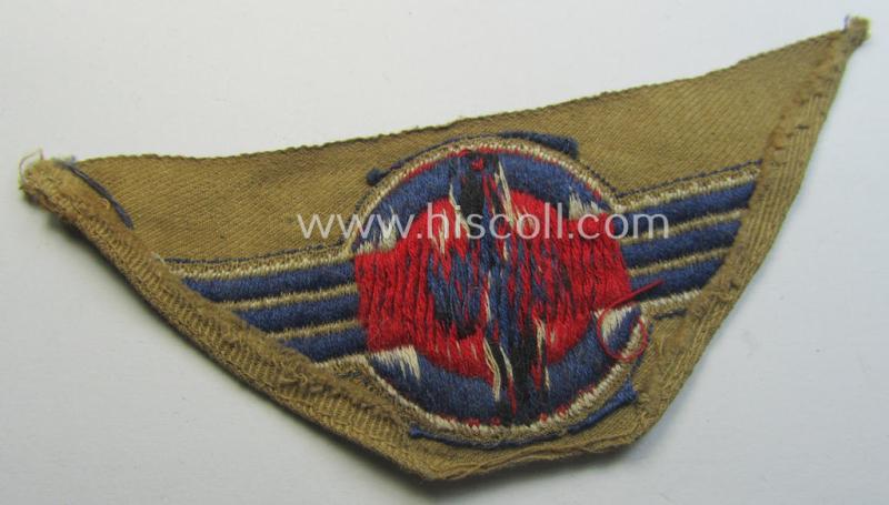 Attractive - and actually rarely seen! - HJ (ie. 'Hitlerjugend') pre-war- (ie. after 1938-) so-called: 'Ärmelabzeichen' (ie. arm-badge) that was intended for usage by a member who served within the so-called: 'Luftsportscharen'