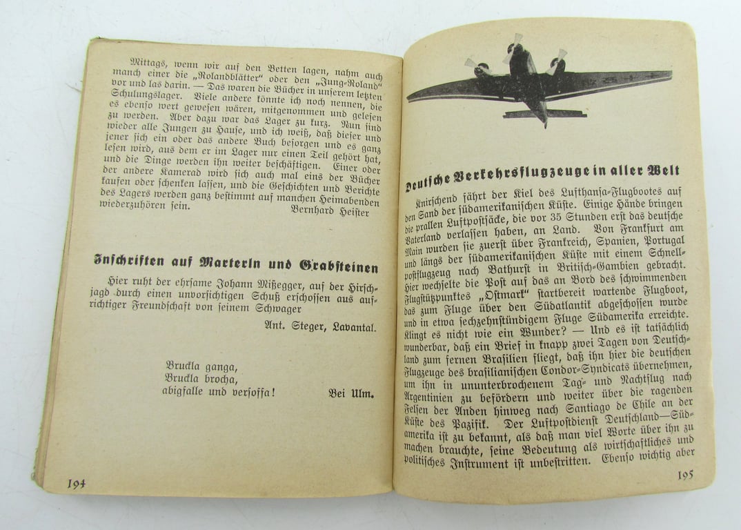 Der Merker 1938 – Jugendjahrbuch des VDA – Personally Used & Filled-In Example