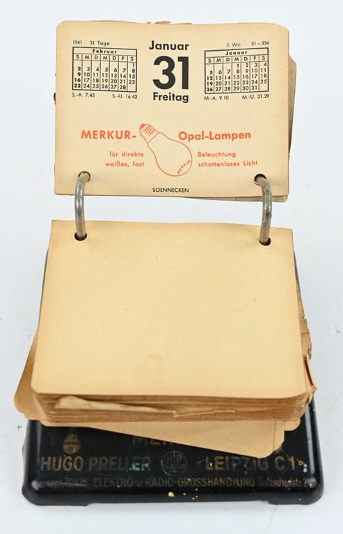 German Third Reich Desk Kalender 1941
