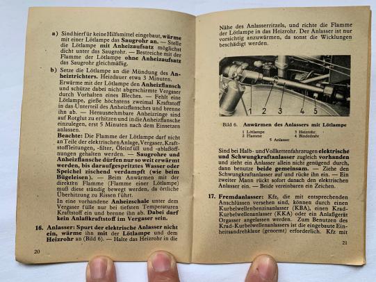 German WW2  'Taschenbuch für den Kraftfahrer im Winter'